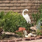 Coastal White Crane Egret Garden Statue Heron Bird Sculpture Yard Art 44 h