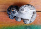 Vintage Whimsical Dog Figurine Resin  1980 J j  Madison Co inc 