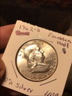 1962 D Franklin Half Dollar unc Condition   90 silver