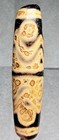Tibetan Old Agate 6 Eye Double Tiger Teeth  Dzi Bead  Talisman  Charm        