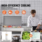 48  Countertop Condiment Refrigerated Salad Prep Station W stainless Steel Guard