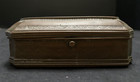 Small Casket Jewel Box Incised Decoration Vintage Bronze brass 5x2x2 5 