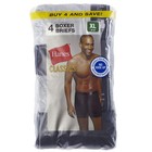 Hanes Men s Tagless Boxer Briefs  4- Black gry M