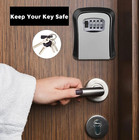 1set Wall Mount Key Lock Box 4 Digit Security Password Safe Storage Box - New