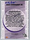 Dale Earnhardt Jr 1999 Authentic Press Pass Signings Nascar Card Acdelco Bgn