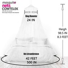 Mosquito Net Bed Canopy For Girls king 3 w X 3 l  pack Of 1   White 