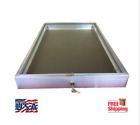 Aluminum Display Case End Opening 22 X34 X 31 4 Knives Cards Gun With Blue Liner