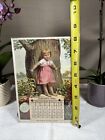 Antique 1886 Advertising Calendar Poster Clark   s O n t Spool Cotton Rare Beauty