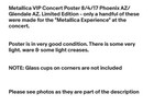 Rare Metallica 8 4 University Of Phoenix Stadium Glendale  Az 18   x24    Poster Usa