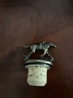 Blanton   s Whiskey Horse Jockey Cork Bottle Stopper  pick Your Letter  Bourbon     