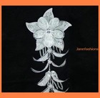 Flower Clear Austrian Rhinestone Hair Comb Tiara Bridal Wedding C3850 Silver