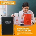 Address Telephone Book 8x5 Inch Black Spiral-bound 384 Contacts Organizer New