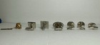 Vintage Silver Tone Cufflinks Lot Enamel Oval Round Mixed Pairs   Singles