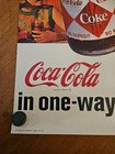 Vintage 1960s Coca Cola Advert Store Poster Large Format Harlequin