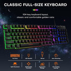 104 Keys Gaming Keyboard  Full Size Led Backlit Wired Keyboard With Multimedia K