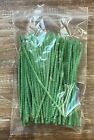 Vtg 60s Green Pipecleaners 6    Cotton Chenille Tobacco Wire Stems Crafts Lot 150