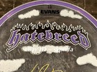 Matt Bryne - Hatebreed Signed Drumhead      Official Merch Custom Art Work              