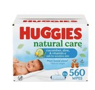 Huggies Natural Care Baby Wipes  Cucumber   Aloe With Vitamin E  Scented  10 Fli