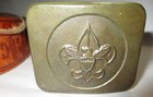 Vintage Boy Scouts Tooled Leather Belt   Belt Buckle massawepie Scout Camp  ny 