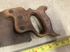 Antique Small Warranted Superior Hand Saw 16  Blade  9tpi Split Nuts Eagle Medal