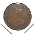 1921 Canada Small Cent One Penny Coin King George V Bust Crown Bronze 19mm Km 28