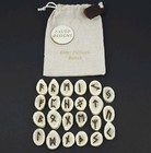 Deer Antler Elder Futhark Runes Set Of 23 With Pouch  3