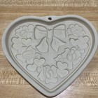 Pampered Chef Stonewear Cookie Molds Lot Of 4 Seasons Of The Heart New 2003