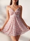 Sexy Lingerie For Women Nightgown Chemise Lace Sheer Babydoll Sleepwear Dress Us