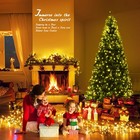 7ft Pre-lit Artificial Christmas Tree Outdoor Hinged W  500 Led Lights   Stand
