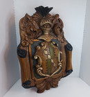 Vintage 3d Wall Sculpture Art Vanguard Studios Medieval Spanish Knight   Crest