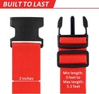 4 Pack Adjustable Luggage Straps With Buckle Closure - Red