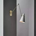 Brass Wall Lamp Mid Century Handmade Adjustable Vintage White Wall Sconce Lights