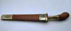 Handmade Dagger With Wavy Blade And Wooden Handle