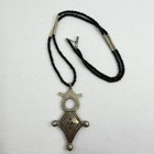 Tuareg Mali West Africa Silver Beaded African Cross Necklace 17   
