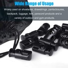 10 Pack Plastic Cord Locks Stopper Single Hole Spring Toggle Upgraded Black New
