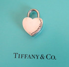 Vintage Tiffany   Co Sterling Silver  Mom Heart  Lock Charm