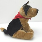 Fao Schwarz German Shepherd Puppy Dog Plush Red Bandana Brown Black 12 Inch
