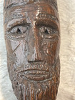 1978 Vintage Folk Tribal Head Man Hand Carved Wood 8  Art Statue African Native