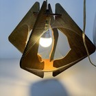 Vintage Mid Century Modern Mcm Hanging Swag Light Lamp Wood Paul Secon String