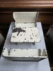 Antique Arcade Curtis Cast Iron Dollhouse Miniature Kitchen Nook Table 2 Benches