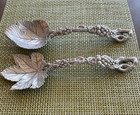 1997 Arthur Court Designs Grape Vine Leaf Spoon Fork Salad Serving Set Aluminum