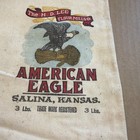 H d  Lee Flour Mills1920 s 3  Postal Mailing Sack Salina Ks American Eagle Rare 