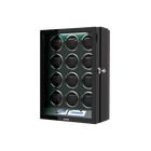 Automatic 12 Watch Winder Box Lcd Touch Screen Display Case Led Remote Control