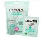 Cleanze Antibacterial Hand Sanitizing Hand Wipes   Individual Hand Wipe Packets 