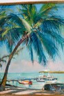 Original Framed And Signed Oil Painting - Seascape - Florida Highwaymen  