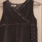 Oshkosh Girls Black Velvet Floral A-line Sleeveless V-neck Dress Knee 10