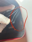 Fendi Monster Leather Zip Around Long Wallet Grey Card Holder Case Zippy  flaw 
