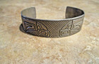 Splendid     Vintage Sterling Northwest Coast Indians Haida Bird Design Bracelet