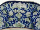 Antique Chinese Blue  baoxiang  And Lotus Pattern Porcelain Dish  19th Century 