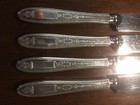 Four  4  Vintage Oneida Community Grosvenor Silverplate Dinner Knives 1921